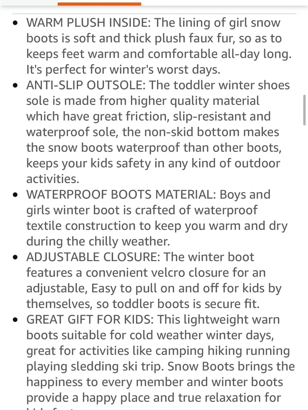 Kids Black Winter Boots - Durable Cold-Weather Footwear